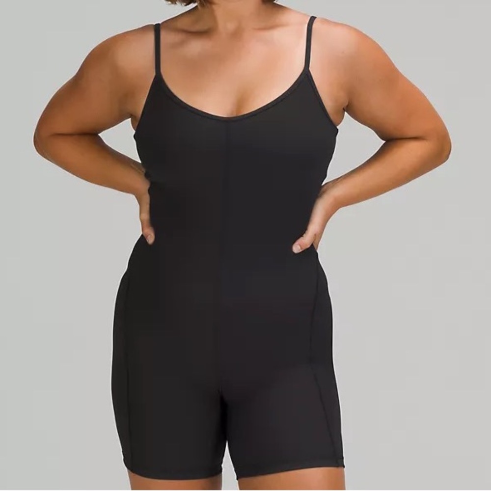 Lululemon Ribbed Contoured Unitard 6” Black